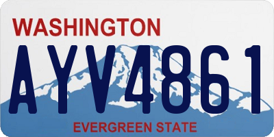 WA license plate AYV4861