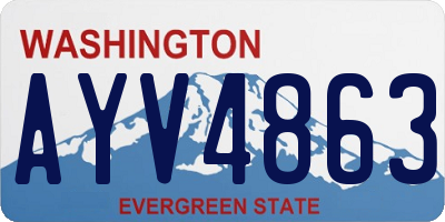 WA license plate AYV4863