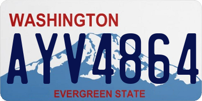 WA license plate AYV4864