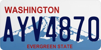 WA license plate AYV4870
