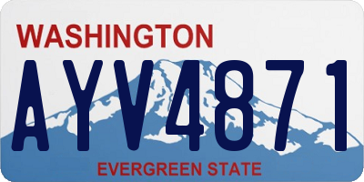 WA license plate AYV4871