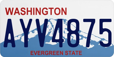 WA license plate AYV4875