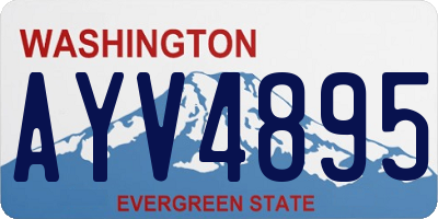 WA license plate AYV4895