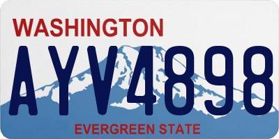 WA license plate AYV4898