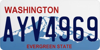 WA license plate AYV4969