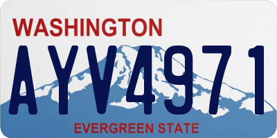 WA license plate AYV4971
