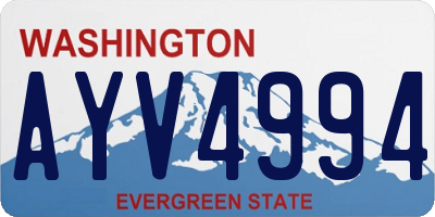 WA license plate AYV4994