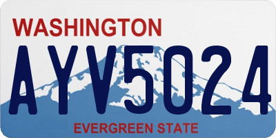 WA license plate AYV5024