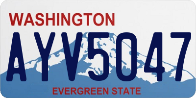 WA license plate AYV5047