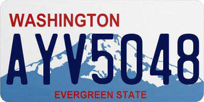 WA license plate AYV5048