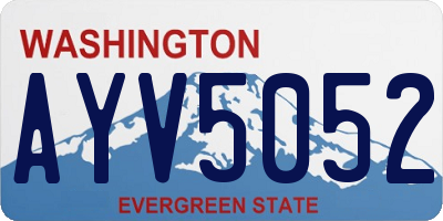WA license plate AYV5052