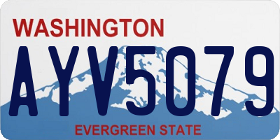 WA license plate AYV5079