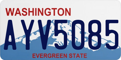 WA license plate AYV5085