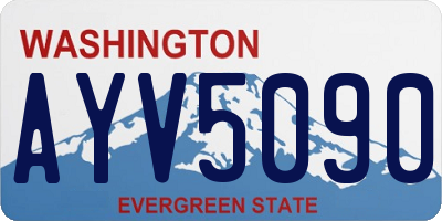 WA license plate AYV5090