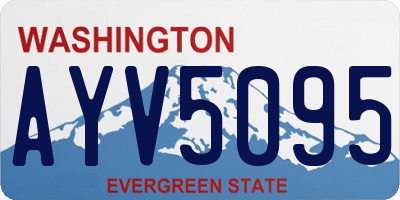 WA license plate AYV5095