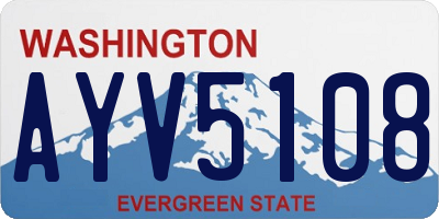 WA license plate AYV5108