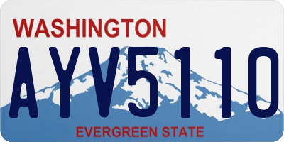 WA license plate AYV5110