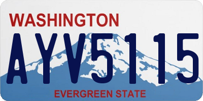 WA license plate AYV5115