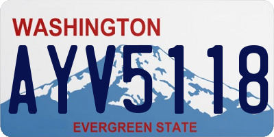 WA license plate AYV5118