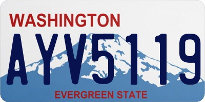 WA license plate AYV5119