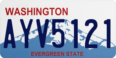 WA license plate AYV5121