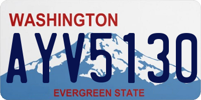 WA license plate AYV5130