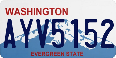 WA license plate AYV5152