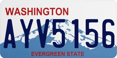WA license plate AYV5156