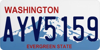 WA license plate AYV5159