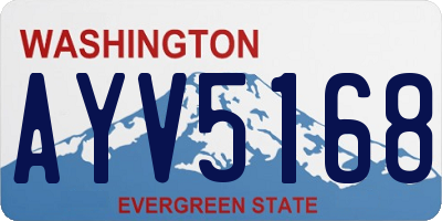 WA license plate AYV5168