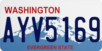 WA license plate AYV5169