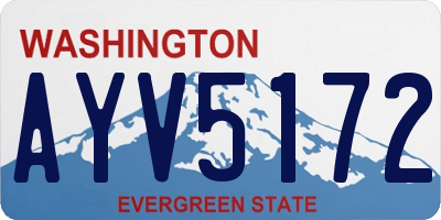 WA license plate AYV5172