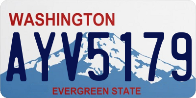 WA license plate AYV5179