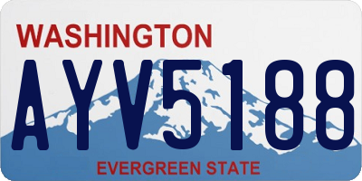 WA license plate AYV5188