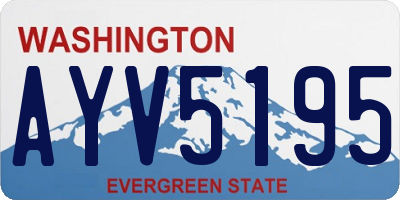 WA license plate AYV5195