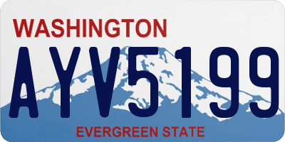 WA license plate AYV5199
