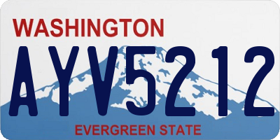 WA license plate AYV5212
