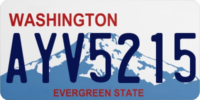 WA license plate AYV5215