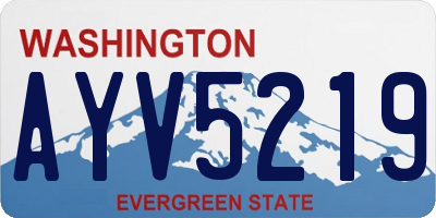 WA license plate AYV5219