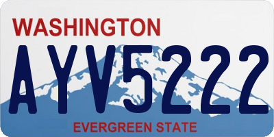 WA license plate AYV5222