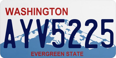 WA license plate AYV5225