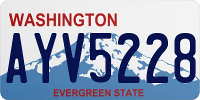 WA license plate AYV5228