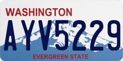 WA license plate AYV5229