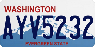 WA license plate AYV5232