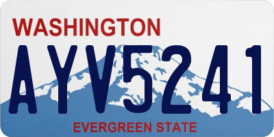 WA license plate AYV5241