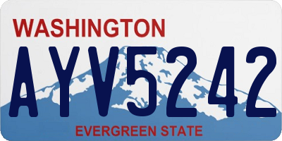 WA license plate AYV5242