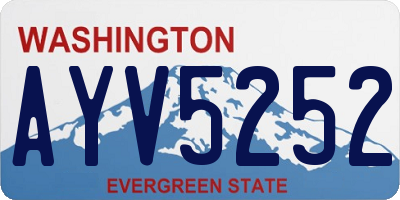 WA license plate AYV5252