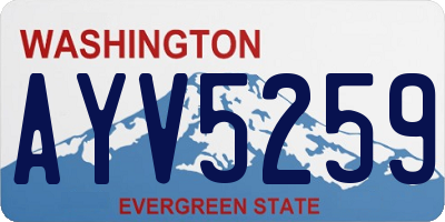 WA license plate AYV5259