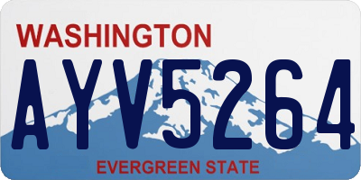WA license plate AYV5264