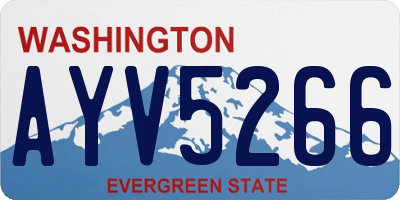 WA license plate AYV5266